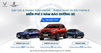 Hướng dẫn khách hàng đặt cọc và thanh toán online để hưởng ưu đãi tháng 8 từ VinFast