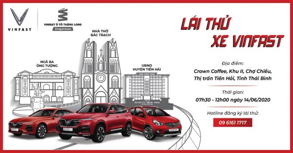 Sự kiện lái thử ô tô VinFast lần đầu tiên tại thị trấn Tiền Hải