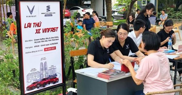 Sức nóng từ sự kiện lái thử của VinFast ô tô Thăng Long - DragonAuto tại thị trấn Tiền Hải