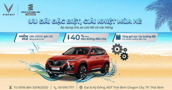 VinFast Ô tô Thăng Long - DragonAuto ưu đãi đặc biệt dịch vụ chăm sóc, bảo dưỡng xe trong tháng 6